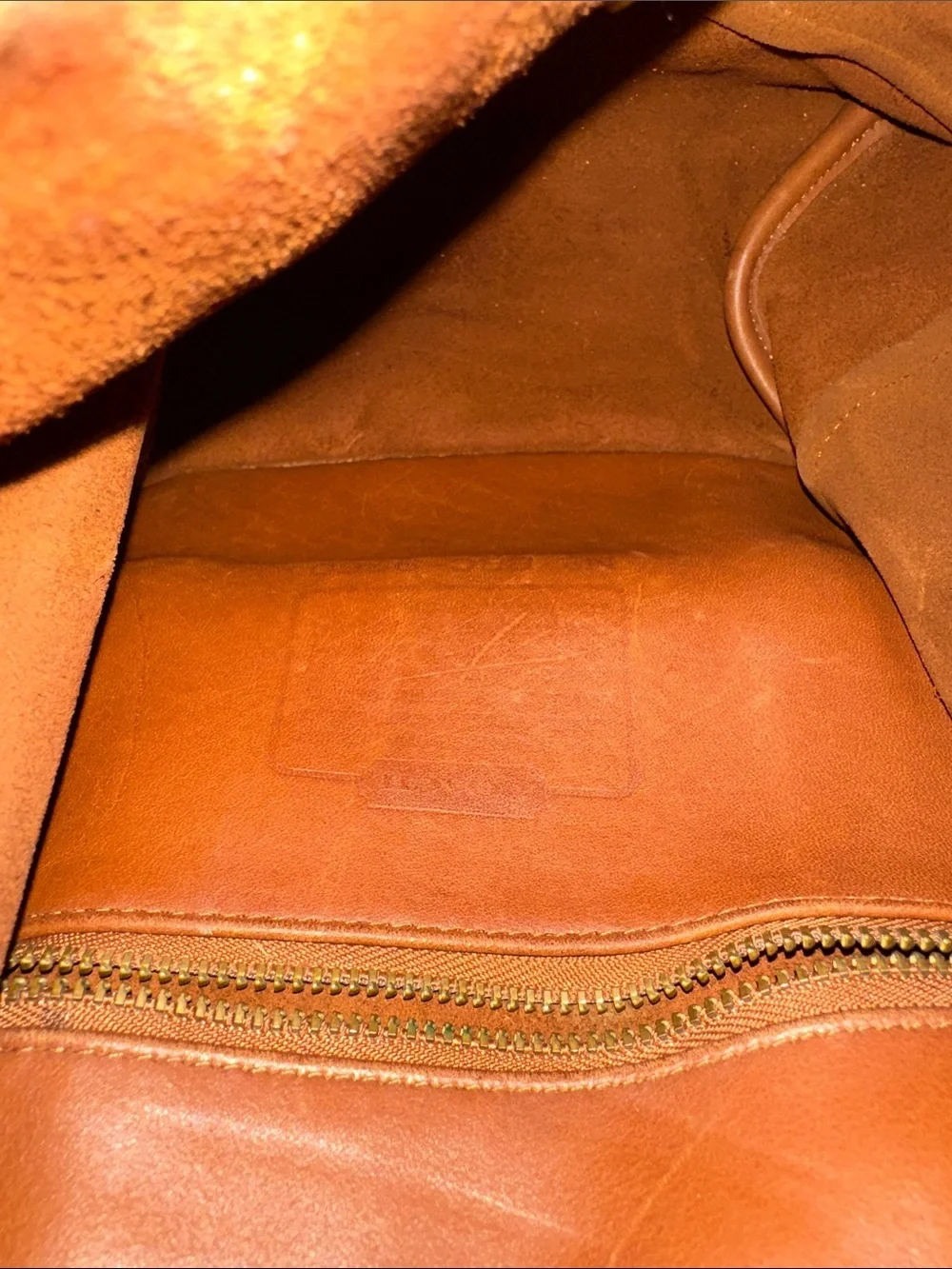 Coach Mini Leather Daypack Backpack Purse English Glove Tan Brown Brass Vintage
